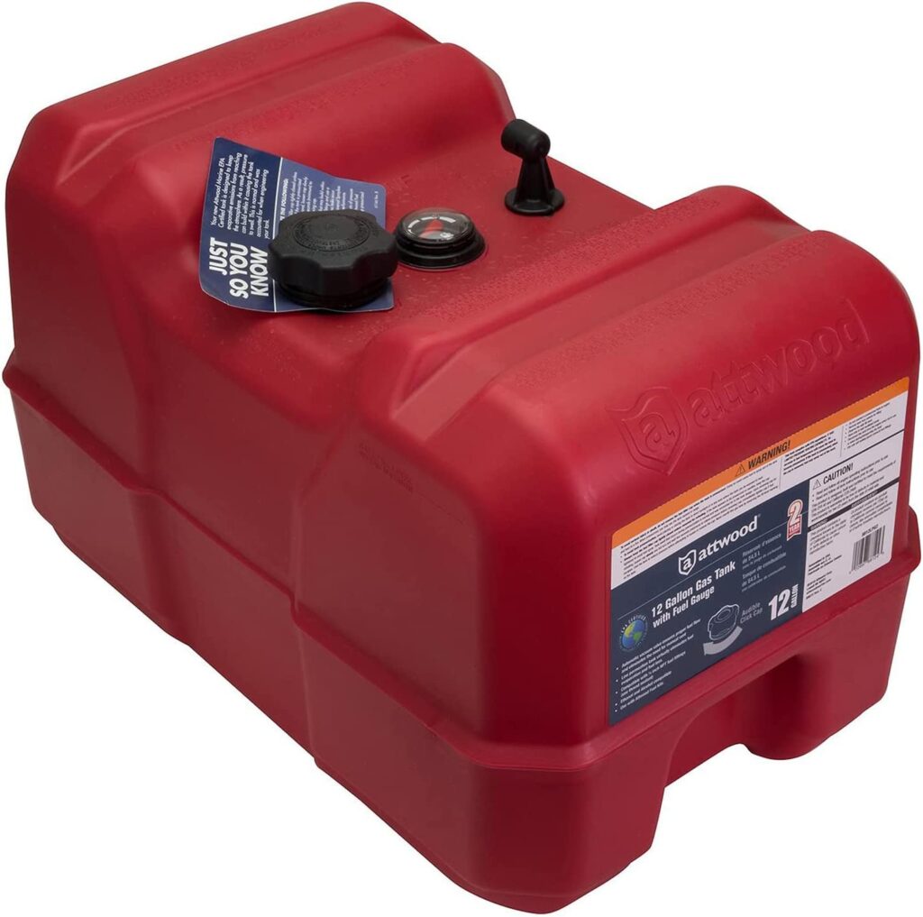 ATTWOOD 12 GAL PORTABLE FUEL TANK W/FUEL GAGE