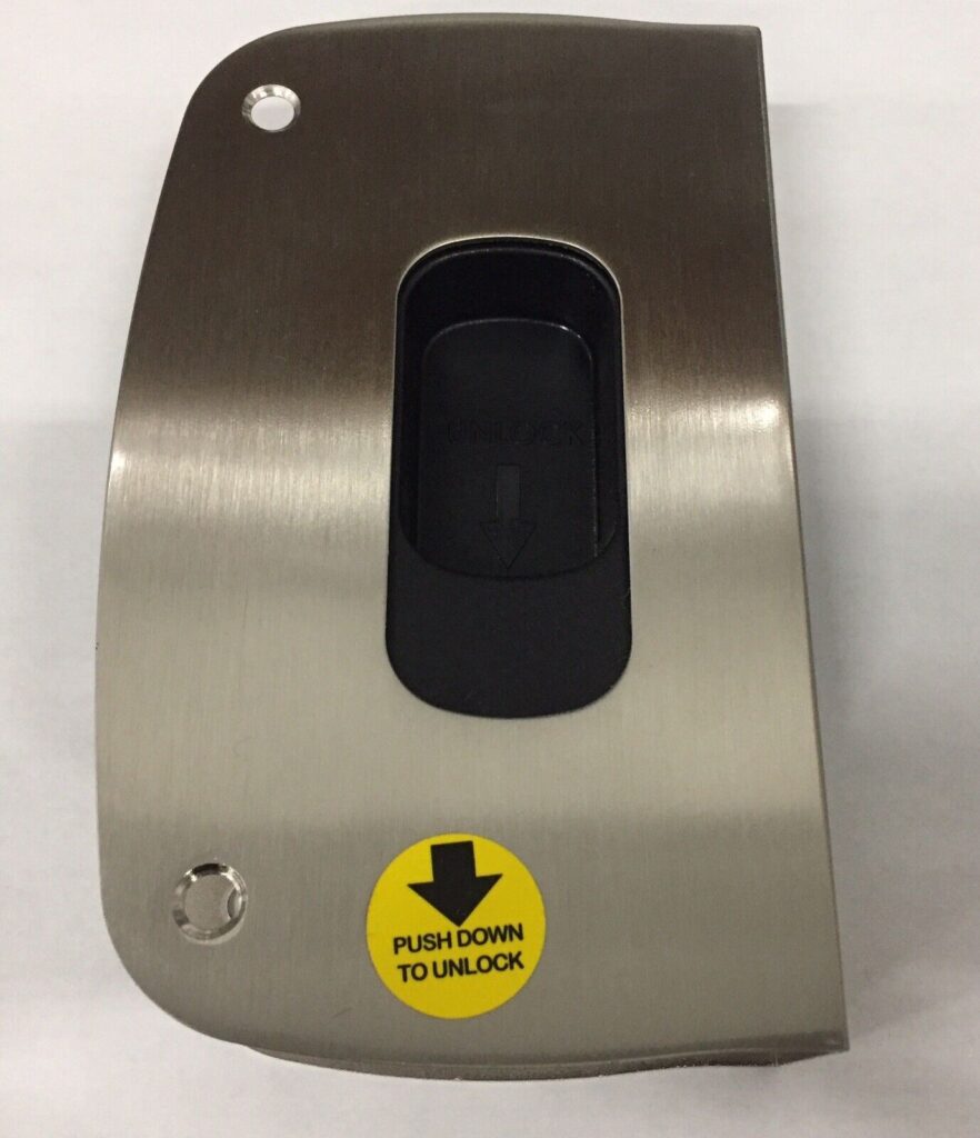 Trusty sliding pocket door Latch / handle brushed nickel finish 13/8