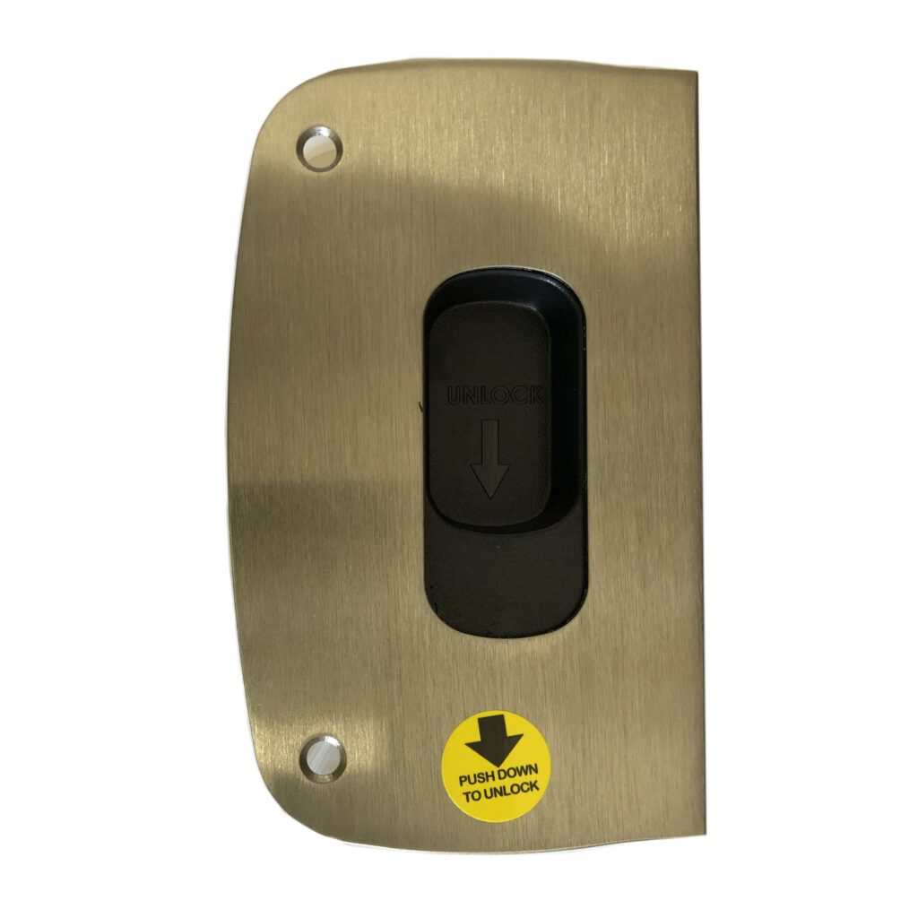 BJs RV and Marine Trusty Sliding Pocket Door Latch / Handle Brushed