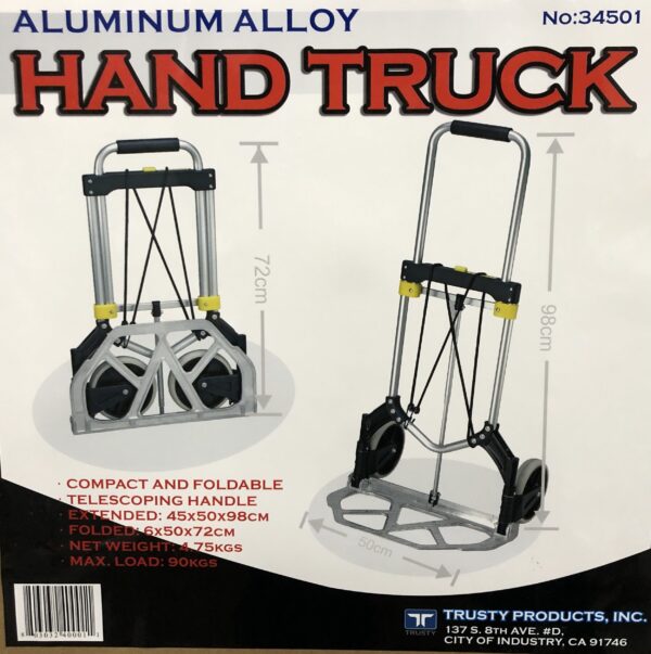 Trusty Foldable Hand Cart Truck Material Handling Shipping Telescoping Handle