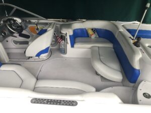 Before SeaDek Custom Non Skid Non Slip 2 color Ski Nautique