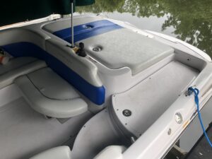 Before SeaDek Custom Non Skid Non Slip 2 color Ski Nautique