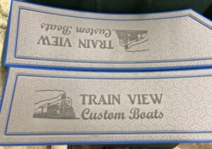 SeaDek Custom Logo Non Skid Non Slip 2 color HD Trainview Custom Boats